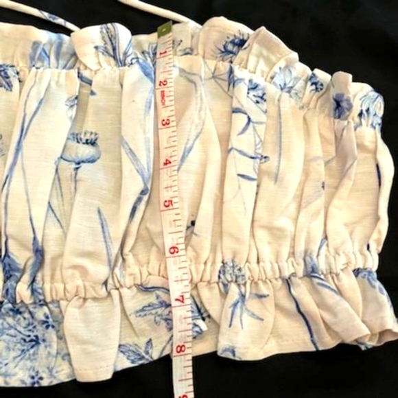 H&M Floral Crop Top Women's Size Small And H&M Floral Shorts Set Women's Size XS - Picture 4 of 7